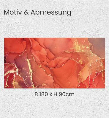 Tischfolie Marmor rot gold Bubblefree selbstklebend Folie