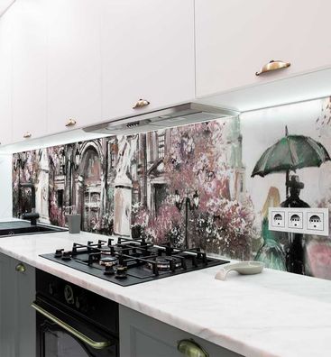 Küchenrückwand Berliner Romantik selbstklebend Spritzschutz Folie