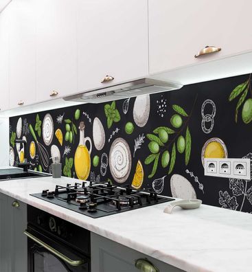 Küchenrückwand selbstgemachte Mayo selbstklebend Spritzschutz Folie