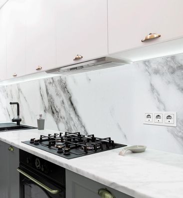 Küchenrückwand Marmor selbstklebend weiß Spritzschutz Folie