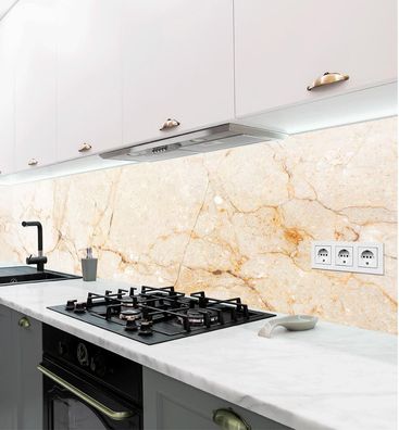 Küchenrückwand Marmor beige selbstklebend Spritzschutz Folie