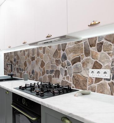 Küchenrückwand Mauer Natursteine selbstklebend Spritzschutz Folie