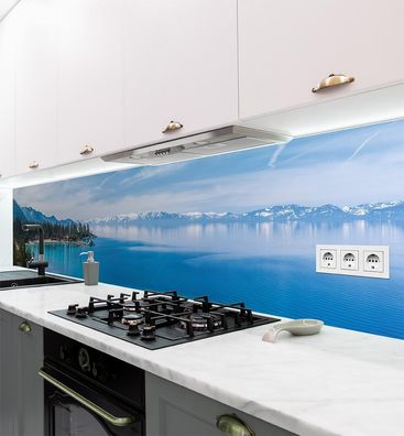 Küchenrückwand Landschaft Berge am Horizont selbstklebend Spritzschutz Folie