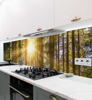 Küchenrückwand Waldlichtung im Frühling selbstklebend Spritzschutz Folie