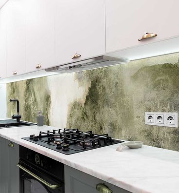 Küchenrückwand Verwischter Marmor Farbverlauf Gold selbstklebend Folie