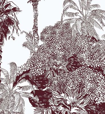 Küchenrückwand Dschungel mit Pflanzen selbstklebend Spritzschutz Folie