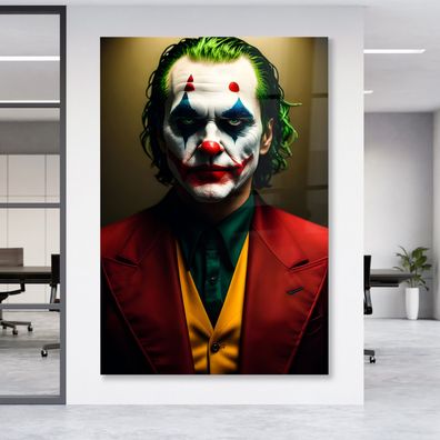 Joker Batman Leinwand , Acrylglas + Aluminium , Canvas , Poster Wandbild , Home Deco