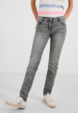 Cecil Graue Loose Fit Jeans in Mid Grey Used Wash