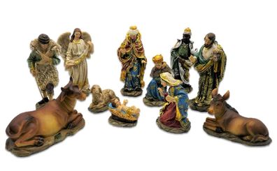Krippenfiguren 11 - teiliges Set 14,5cm Figuren für Weihnachtskrippe