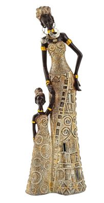 Afrikanerin mit Kind 11 x 31 cm Dekofigur