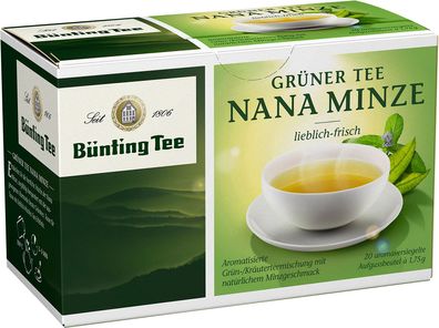 Bünting Grüner Tee mit Nana Minze 35g