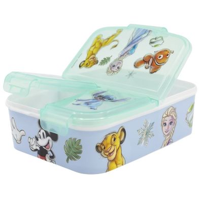 Disney Frozen Elsa Simba Stitch Mickey Nemo Brotbox mit 3 Fächern Sandwich Box
