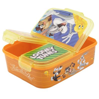 Looney Tunes Heros Bugs Silvester Tweety Brotbox mit 3 Fächern Sandwich Box