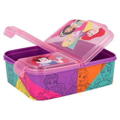 Disney Princess Cinderella Aurora Arielle Brotbox mit 3 Fächern Sandwich Box