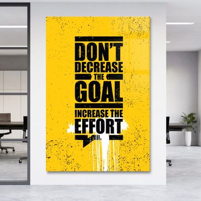 Wandbild Motivational Text Business Leinwand , Acrylglas + Aluminium , Poster