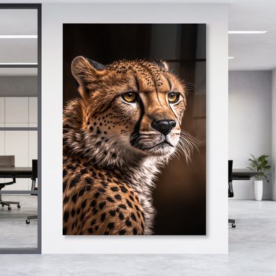 Wandbild Jaguar Tier Leinwand , Acrylglas + Aluminium , Poster