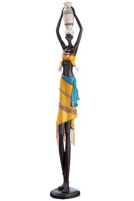 Gilde Afrikanerin "Auma" braun/ bunt, mit Vase und Paillettenschmuck H: 89 cm B: ...