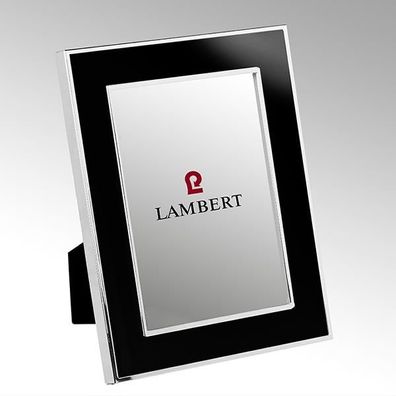 Lambert Portland Bilderrahmen 17,7x22,7 versilbert, Emaille schwarz für Fotoformat...