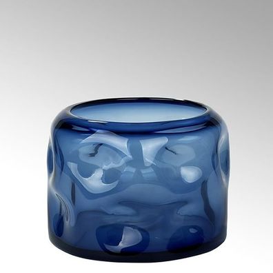 Lambert Carracci Vase Farbglas, petrol, H19, D26 cm 17319
