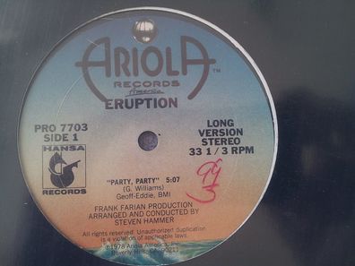 Eruption (Frank Farian) - Party party US 12'' Disco Vinyl PROMO 1978