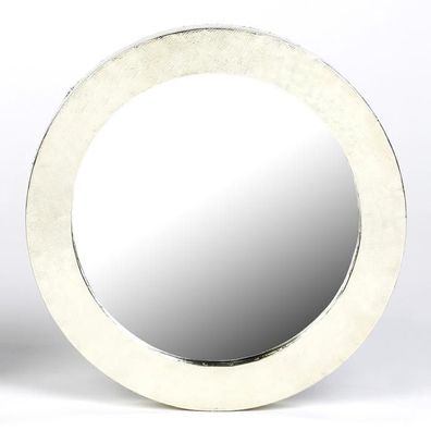 Lambert Ronda Spiegel Rahmen mit Applikation aus Weißmetall silber, D 32 cm 65144