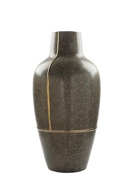 Fink FAVORA Vase, Porzellan, schwarz-gold Höhe 66, Ø 33cm 127164