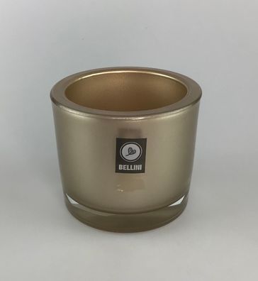Bellini Teelicht Marit rund 9cm metallic taupe