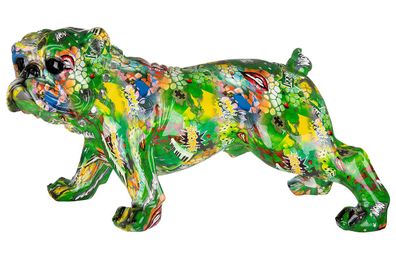 Gilde Bulldogge XL "Street Art" Kunstharz mehrfarbig 37399