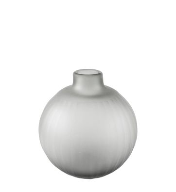 Kaheku Vase Tamura rund grau matt Schliff, Durchmesser 12,5 cm, Höhe 13,5 cm Farbg...