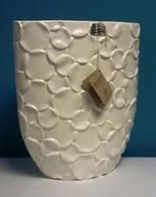 Gilde Keramik Ovale Vase Biscotto Höhe 32 cm