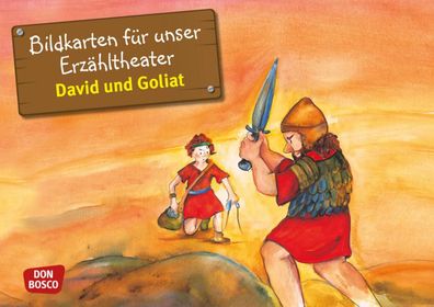 Bildkartenset \ David und Goliath\ Fuer Erzaehltheater Kamishibai.