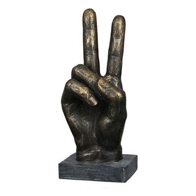 Casablanca Skulptur "Peace" Poly . bronzefarben H= 23 cm 89341