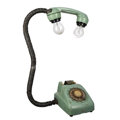 Gilde Lampe "Old Phone" Farbe individuell Fassung E 27 max. 25 Watt H: 49 cm B: ...
