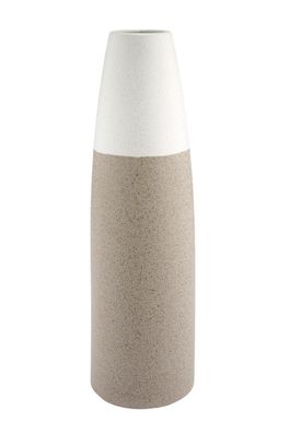 Gilde Vase "Taglio" creme/ braun L= 6,5 cm B= 12,0 cm H= 39,5 cm 31557