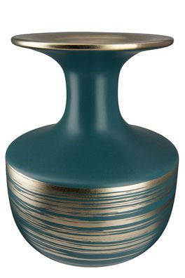 Gilde Vase "Talin" grün/ champagnerfarben H: 19 cm Ø 16 cm 28936