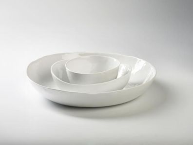 Lambert Piana Schüssel Porzellan, weiß D 33 cm, H 6 cm 21418