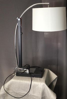 Sieger Lampe Metall Kunststoff schwarz-silber H:66cm B-Ware!