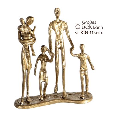 Casablanca Design Skulptur Familie goldfarben Höhe: 19 cm Breite: 16 cm Tiefe: ...
