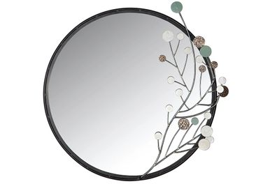 Gilde Wandspiegel "Twig" antik silber/ mint H: 65 cm B: 67 cm T: 2cm 67248
