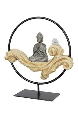 Gilde Poly Figur " Buddha " im Ring VE 2 37441