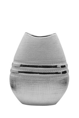 Vase flach "Silvino" silber L= 8,3 cm B= 23,5 cm H= 28,0 cm