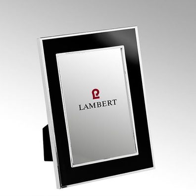 Lambert Portland Bilderrahmen 15 x 20,2 cm, versilbert, Emaille schwarz für Fotof...