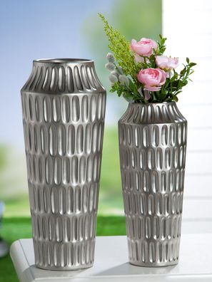 Gilde Keramik Vase " Metallico " 28956