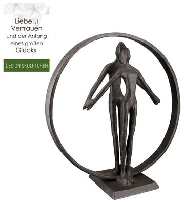 Gilde Design Skulptur "Jack & Rose" brüniert, Paar im Ring H: 18.50 cm B: 18.50 ...