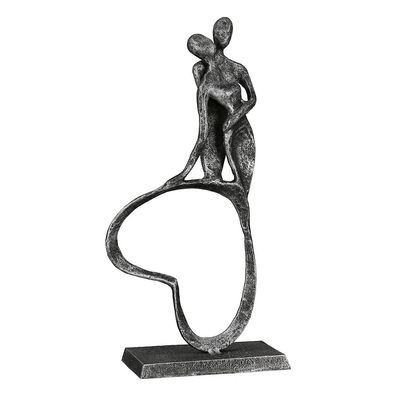 Casablanca Design-Skulptur "Stand by me" Eisen . silberfarben . Antikfinish Pärche...