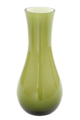 Fink Uno Vase Glas außen grün innen weiss Höhe 15 cm Durchmesser 6 8 cm 115153