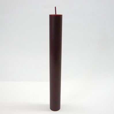 Lambert Kerze rund durchgefärbt dunkelrot, H 25 cm, D 3 cm 39548