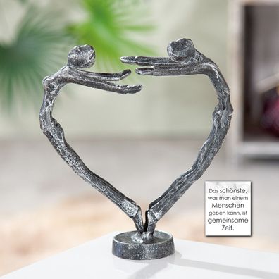 Gilde Design Skulptur "In Love" Eisen silberfarben 67579
