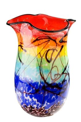 Casablanca Vase "Rainbow" Glas, bunte Farben Höhe 38,5cm Breite 23cm 187239