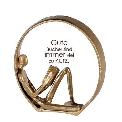 Casablanca Design Skulptur Novel goldfarben Höhe: 19 cm Breite: 17 cm Tiefe: 9 ...